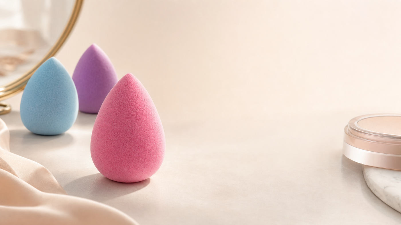 Makeup Sponge Puff lifestyle banner (desktop)