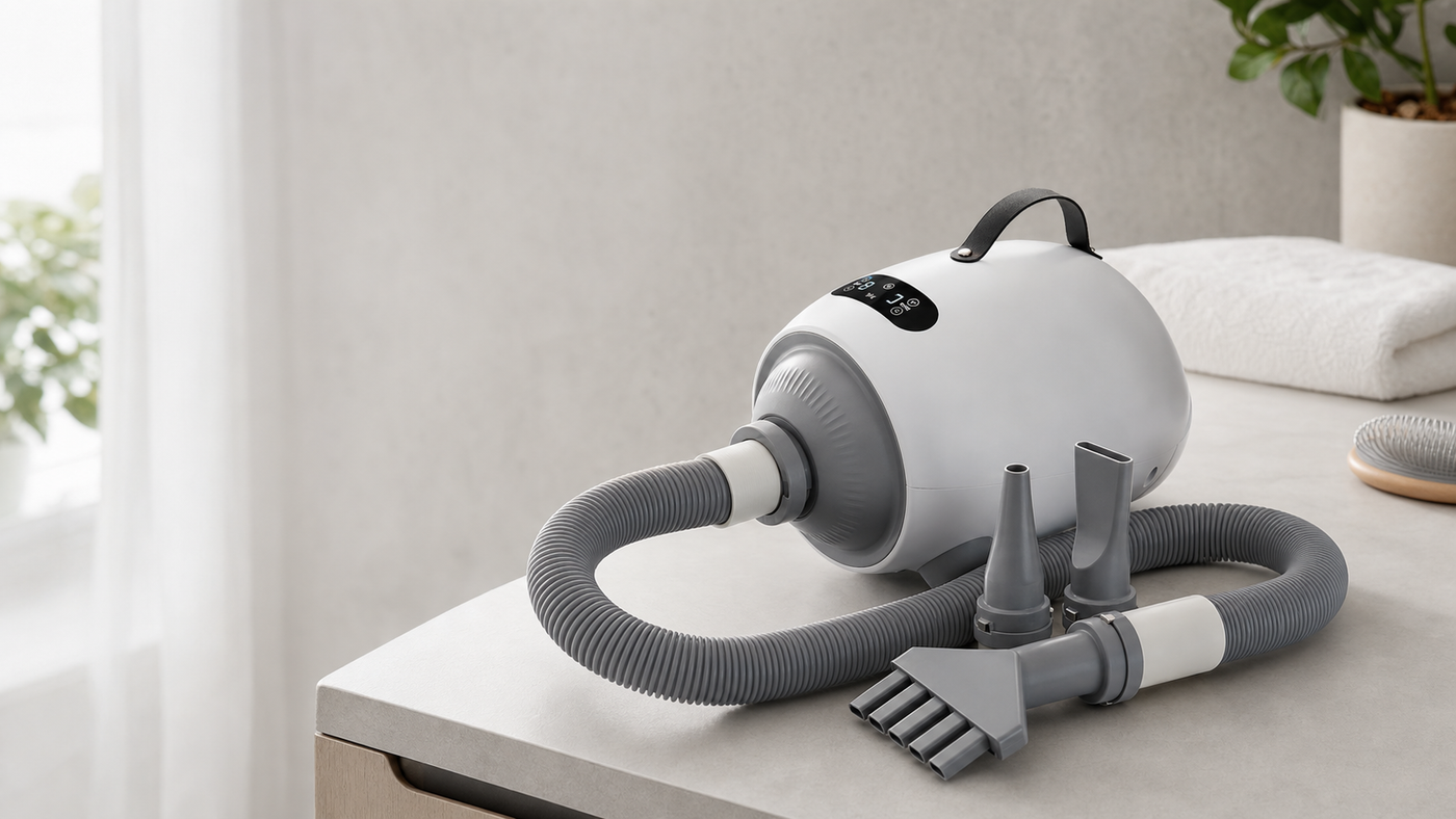 Smart Pet Hair Dryer for Dogs lifestyle banner (desktop)