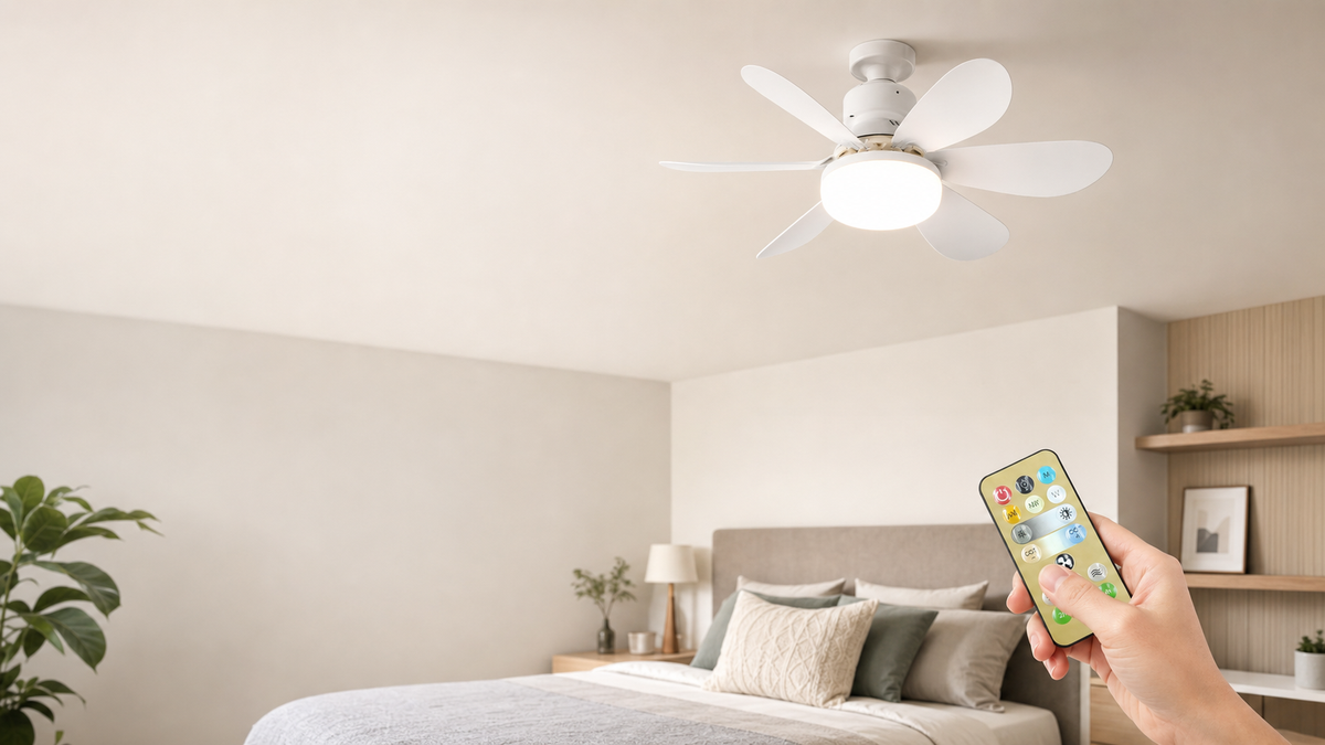 Smart Ceiling Fan Light lifestyle banner (desktop)