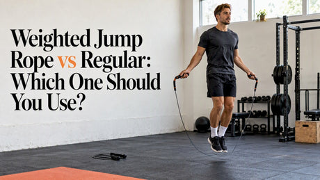 Man jumping rope beside a regular jump rope