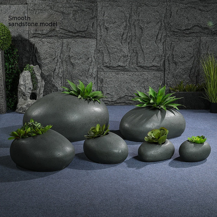 Indoor/Outdoor GRP Pebble Planter