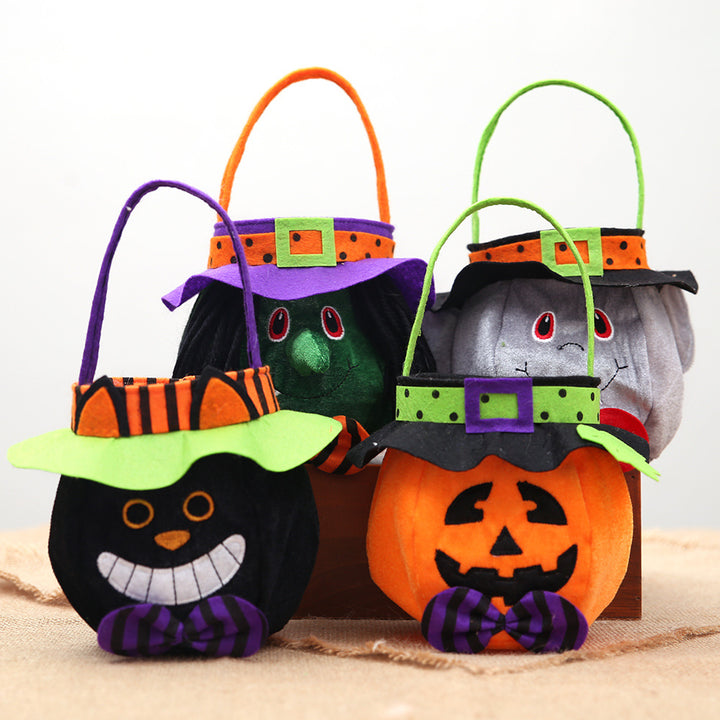 Halloween-bæreveske med hette og rund form