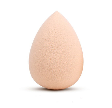 Peach teardrop Makeup Sponge Puff on a white background