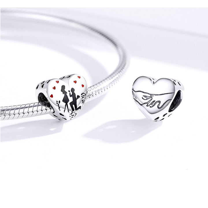 Romantiskt hängsmycke för par i sterlingsilver S925
