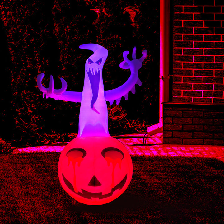 Light-Up Pumpkin & Ghost Decoration 120cm