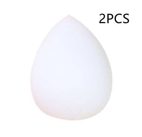 White teardrop Makeup Sponge Puff with text reading 2PCS