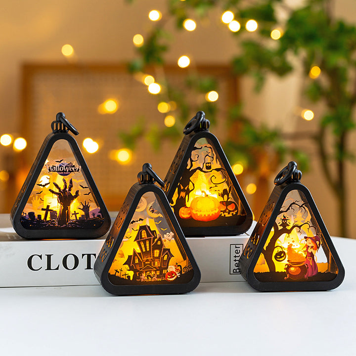 Portable Halloween Triangle Lantern