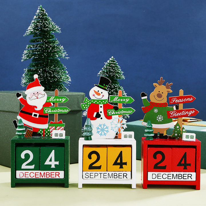Calendrier de Noël en blocs de bois