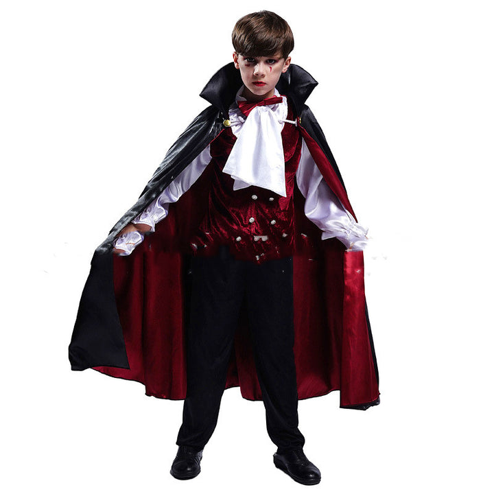 Kids' Vampire Cape & Vest Costume