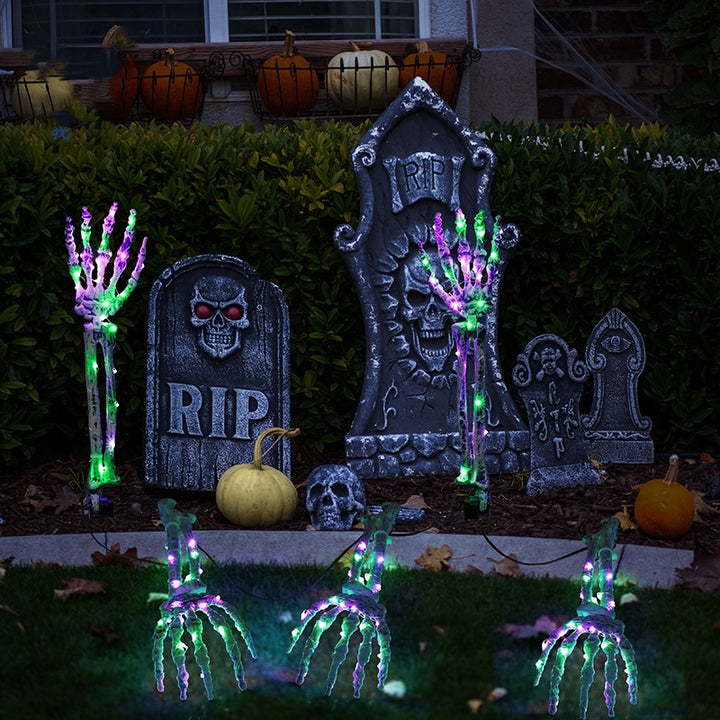 Solar Skeleton Hand Stake Lights
