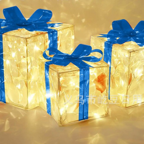 Blue Ribbon Light Up Gift Box