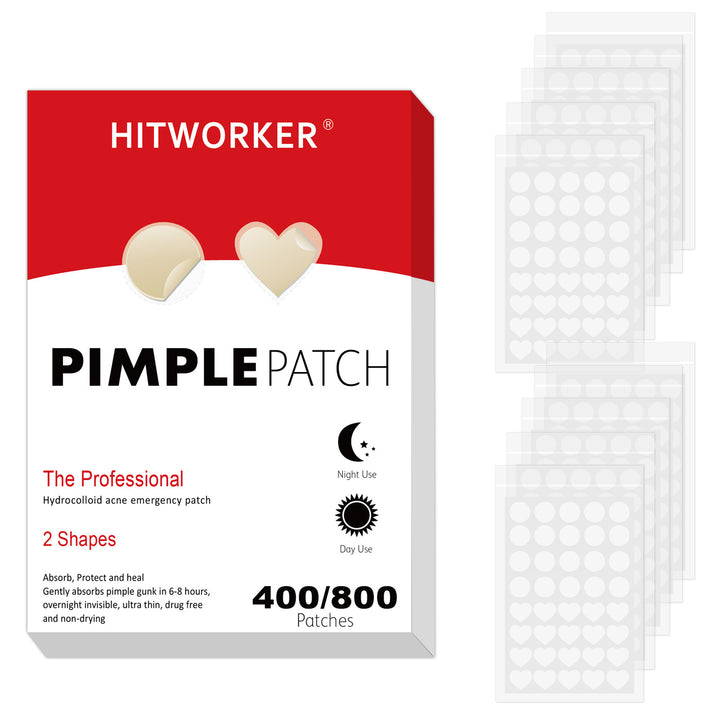 لصقات HITWORKER لحب الشباب (من 400 إلى 800 قطعة)