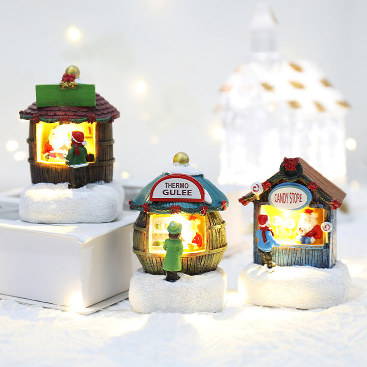 Light Up Christmas Cottage Ornament