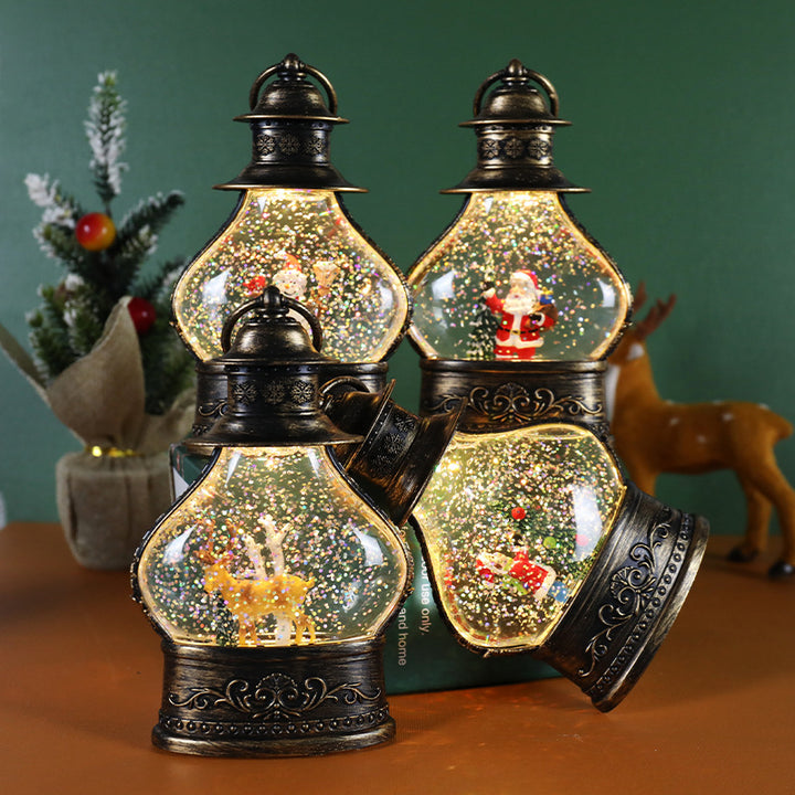 Light Up Christmas Snow Globe Lantern