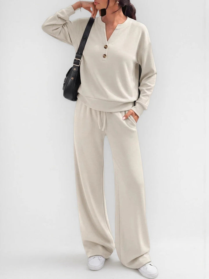 Ensemble composé d’un haut à manches longues et d’un pantalon large