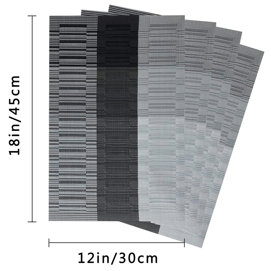 PVC Woven-Style Dining Placemats
