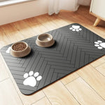 Alfombrilla absorbente para comedero de mascotas