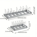Range-couvercles de casseroles et assiettes extensible