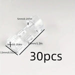 Lot de 30 clips adhésifs transparents pour câbles