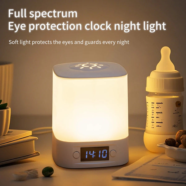 GGBEE oppladbar nattlampe med klokke