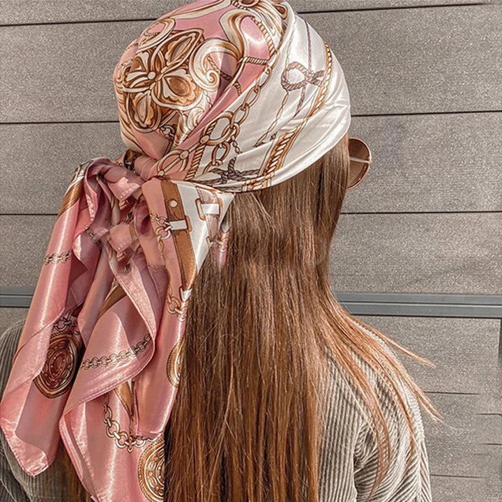 Silk-Feel Polyester Scarf 90 cm
