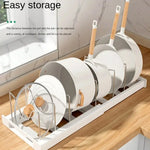 Range-couvercles de casseroles et assiettes extensible