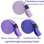 Conjunto de 3 bandas de resistência longas em tecido