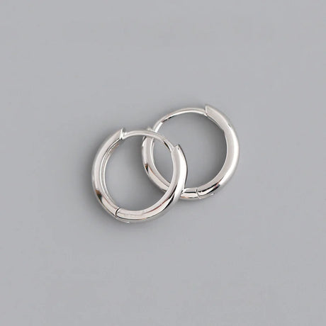 Pendientes de aro plateados