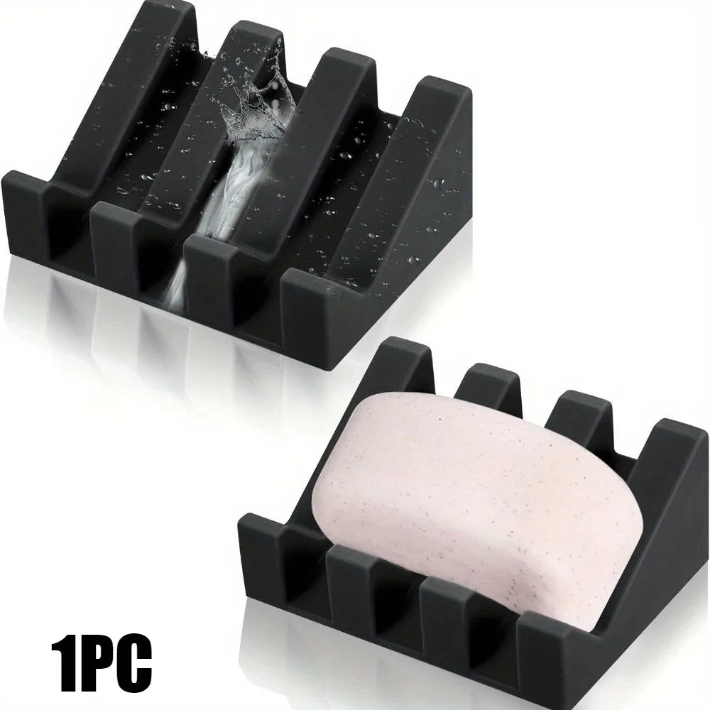 Porte-savon en silicone à égouttage automatique