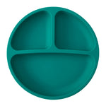 Assiette à ventouse compartimentée en silicone
