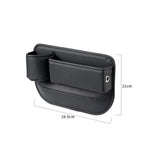 Organizador para o espaço entre o banco e a consola do carro, com suporte para copos