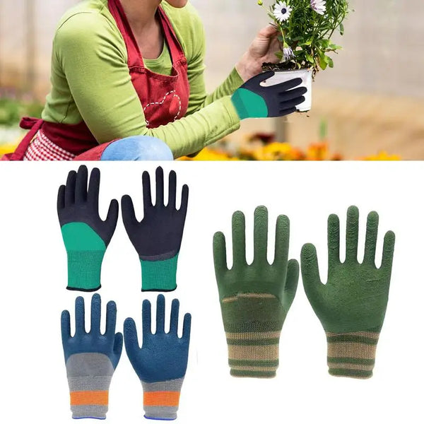 Guantes de jardinería recubiertos – par