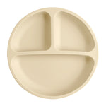 Assiette à ventouse compartimentée en silicone