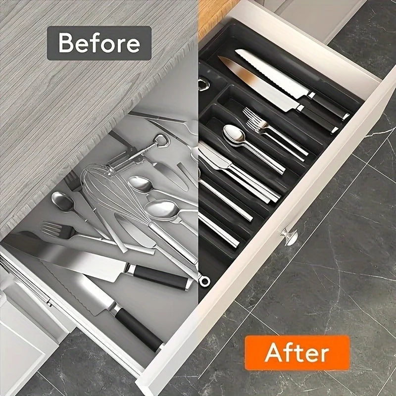 Large Expandable Cutlery Drawer Tray