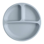 Assiette à ventouse compartimentée en silicone