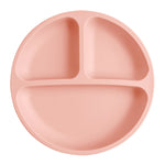 Assiette à ventouse compartimentée en silicone