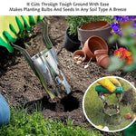أداة يدوية لزراعة الأبصال في الحديقة