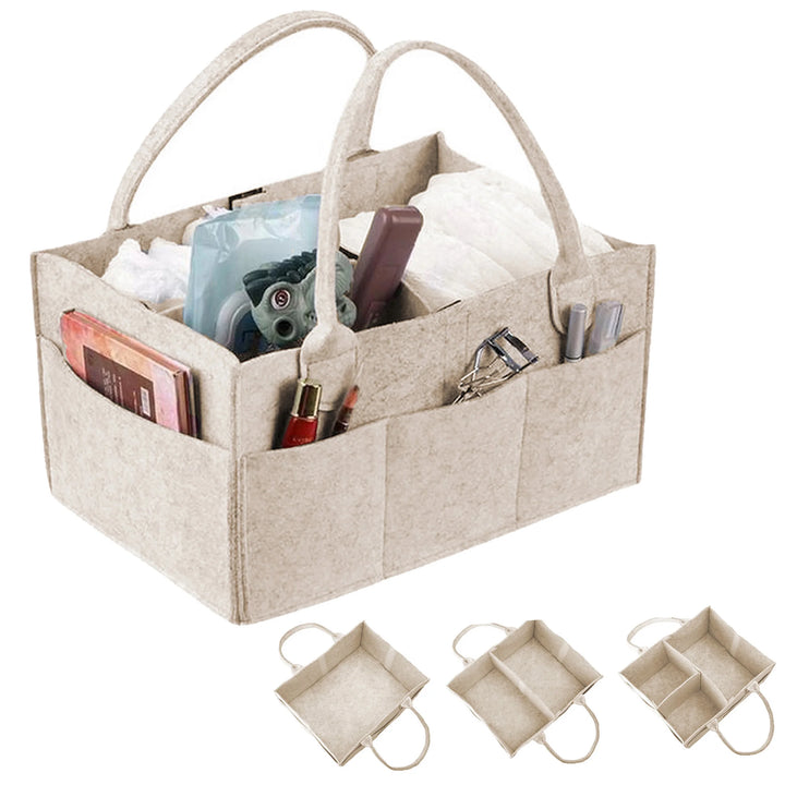 Organizador de pañales de fieltro