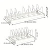 Range-couvercles de casseroles et assiettes extensible