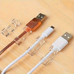 Lot de 30 clips adhésifs transparents pour câbles