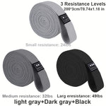 Conjunto de 3 bandas de resistência longas em tecido