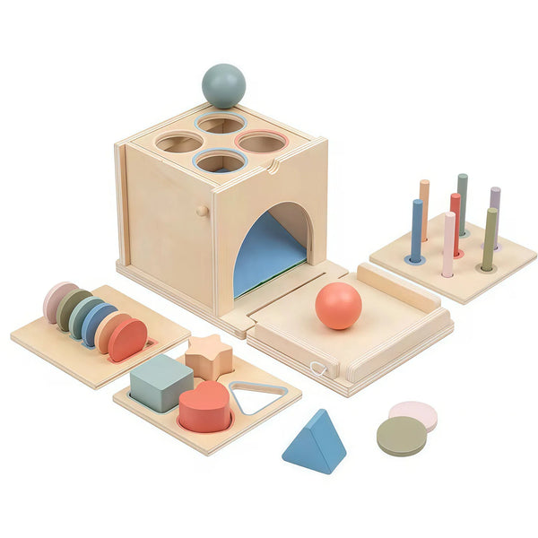 BizyKoady Wooden Shape-Sorting Box
