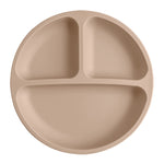 Assiette à ventouse compartimentée en silicone
