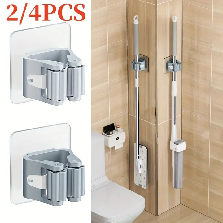 Adhesive Mop & Broom Holder Clips