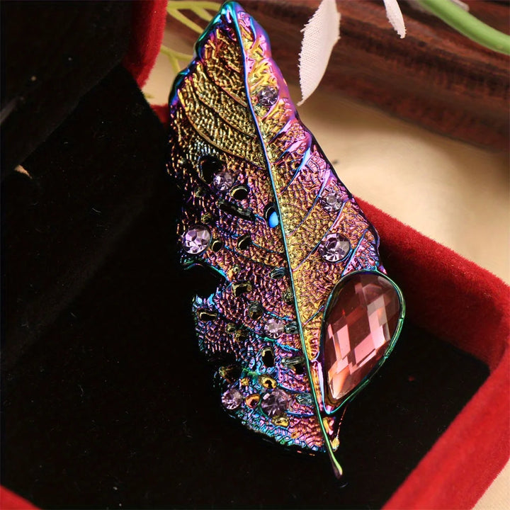 Colourful Leaf Brooch