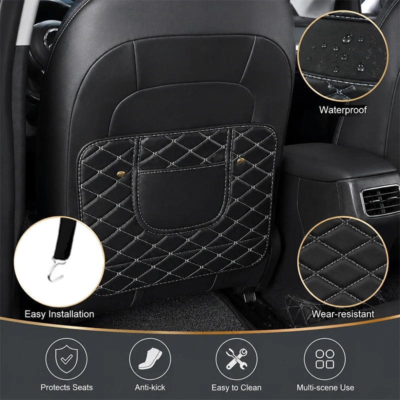 Protection matelassée pour dossier de siège de voiture