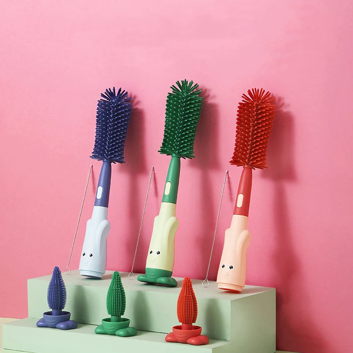Silicone Bottle & Nipple Brush Set