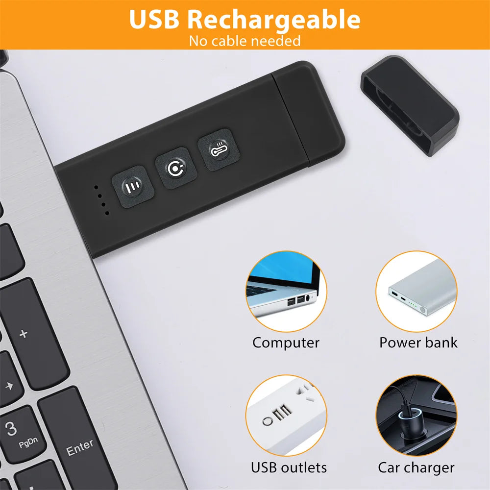 Luz de lectura con pinza recargable por USB