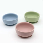 Silicone Suction Bowl & Wooden-Handle Spoon
