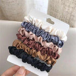 6er-Pack Haargummis aus Satin